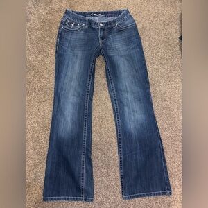 INC International Concepts Women's Bootcut Jeans Blue Stretch Pockets size 8